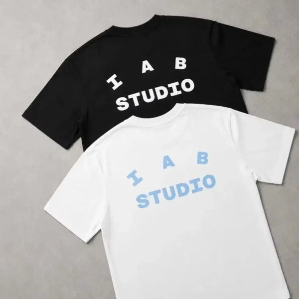 [BUNJANG] IAB STUDIO Short Sleeve T-Shirt Set / IAB STUDIO 반팔 티셔츠 블랙/화이트