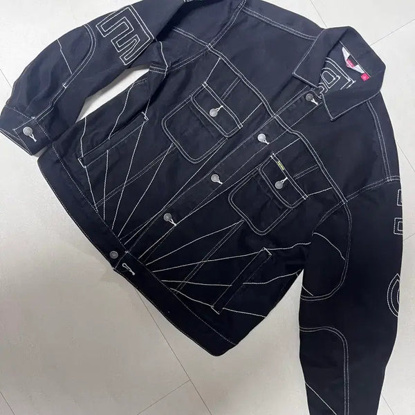 [BUNJANG] Supreme Radial Embroidered Trucker Jacket (M) / 슈프림 레이디얼 자수 드러커자켓 M판매합니다