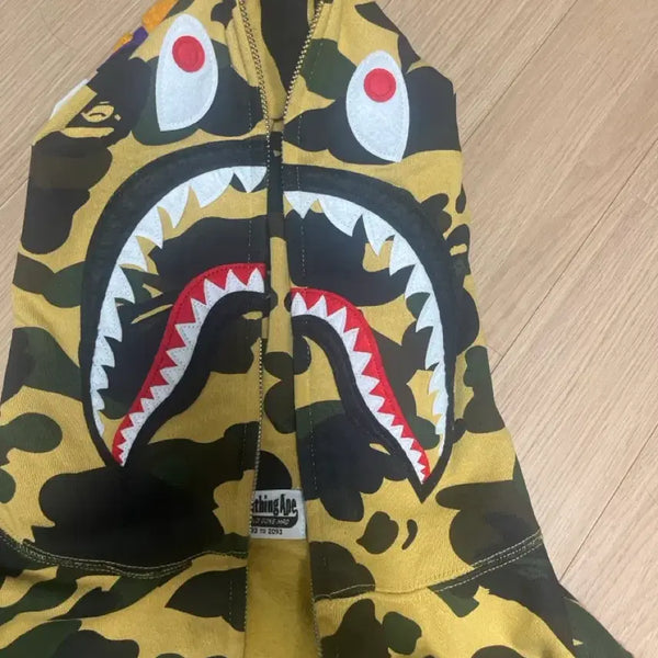 [BUNJANG] BAPE Shark Hoodie Yellow Camo / 베이프 샤크후드 황계
