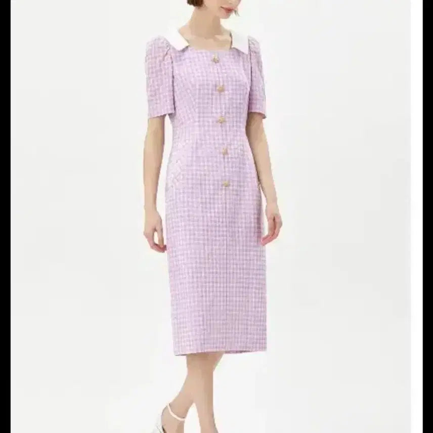 [BUNJANG] IT MICHAA Rue Square Neck Check Dress / 잇미샤 rue 스퀘어넥 체크 원피스