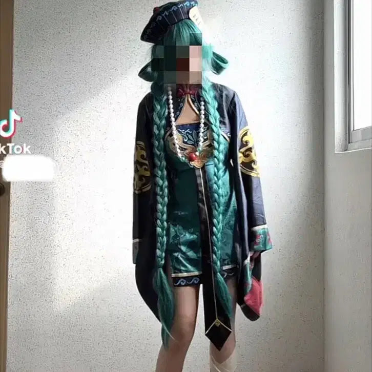 [BUNJANG] Jiangshi Miku Full Set Costume with Shoes / [판매완]강시미쿠 신발 포함 풀셋