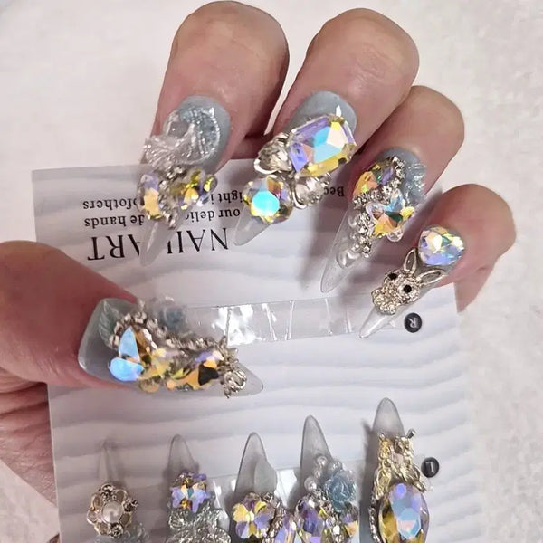 [BUNJANG] Full Set Nail Tips - 10 Piece Set / 풀파츠 네일팁 10세트