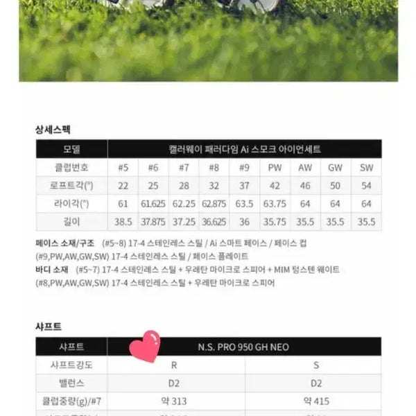[BUNJANG] Callaway Ai Smoke Iron & Wedge Set (9 Clubs) / (25년 구매) 캘러웨이 아이언 +웨지 세트(총 9개채)