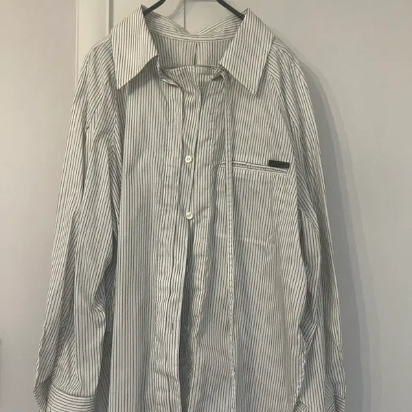 [BUNJANG] Stripe Pattern Shirt / 시스템
