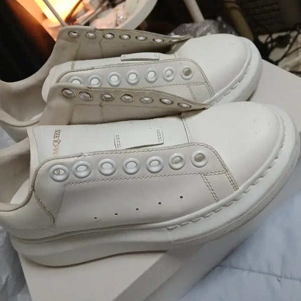 [BUNJANG] McQueen Oversized Sole White Sneakers Size 36 (230) / 맥퀸 오버솔 정품 화이트 36 (230)
