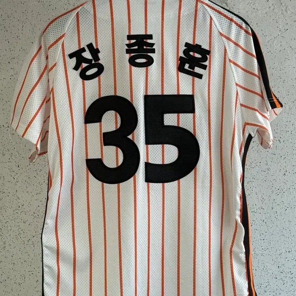 [BUNJANG] Hanwha Eagles Retro Baseball Jersey - Jang Jong-hoon (Size 100) / 한화이글스 레트로 유니폼 (35 장종훈 마킹)