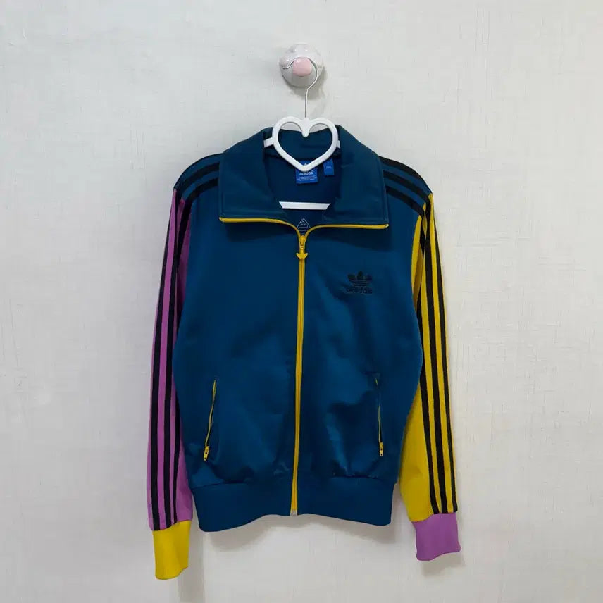 [BUNJANG] Adidas Firebird Sequin Colorblock Track Top Jacket / 아디다스 파이어버드 멀티 컬러 트랙탑 95 져지 자켓 스팽글 배색 네이비 퍼플 핑크 옐로우