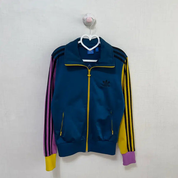 [BUNJANG] Adidas Firebird Sequin Colorblock Track Top Jacket / 아디다스 파이어버드 멀티 컬러 트랙탑 95 져지 자켓 스팽글 배색 네이비 퍼플 핑크 옐로우