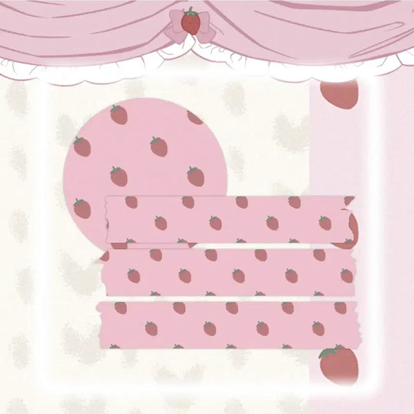 [BUNJANG] Fomfom Strawberry Masking Tape / 펌펌 스트로베리 마테