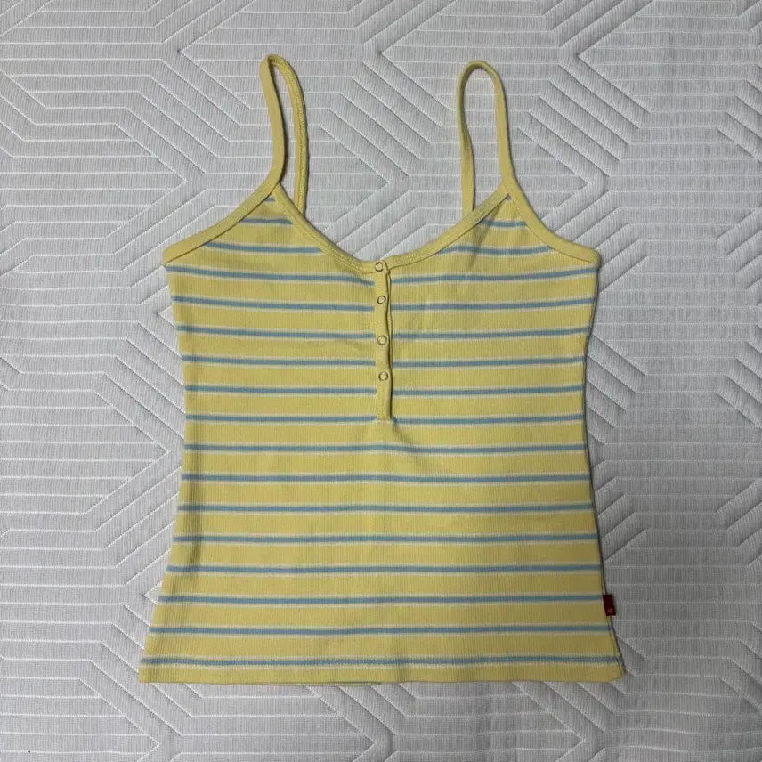 [BUNJANG] Levi's Ribbed Stripe Spaghetti Strap Tank Top / 리바이스 골지 스트라이프 나시 슬리브리스