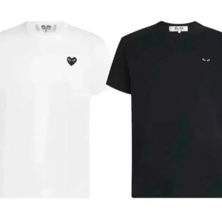 [BUNJANG] Comme des Garçons PLAY Short Sleeve T-Shirt White/Black / #꼼데가르송 플레이 반팔티 흰색/블랙