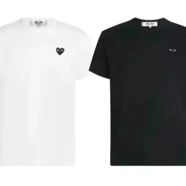 [BUNJANG] Comme des Garçons PLAY Short Sleeve T-Shirt White/Black / #꼼데가르송 플레이 반팔티 흰색/블랙