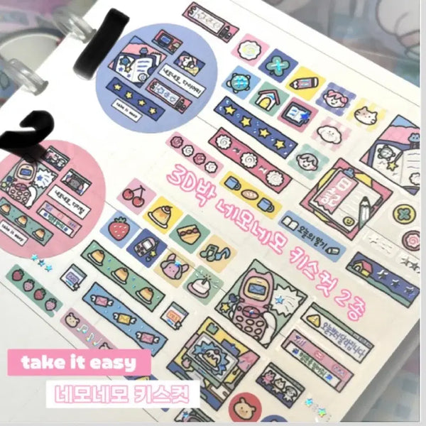 [BUNJANG] Take It Easy Diary / Digital Kiss Cut Sticker Set / 텍잇이지 다이어리/디지털 키스컷