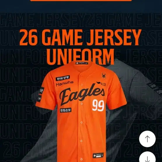 [BUNJANG] Hanwha Eagles Game Jersey (Ryu Hyun-jin, Player Issue, Size 120) / 한화 이글스 게임저지(선수용 유니폼) 판매(류현진, 120)