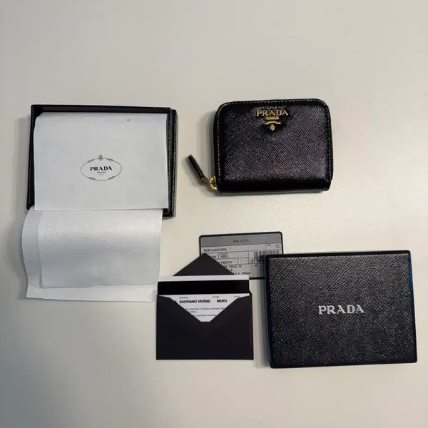 [BUNJANG] Prada Saffiano Card Holder Black / 프라다 사피아노 카드지갑 ( 정품 S+ 새 상품)