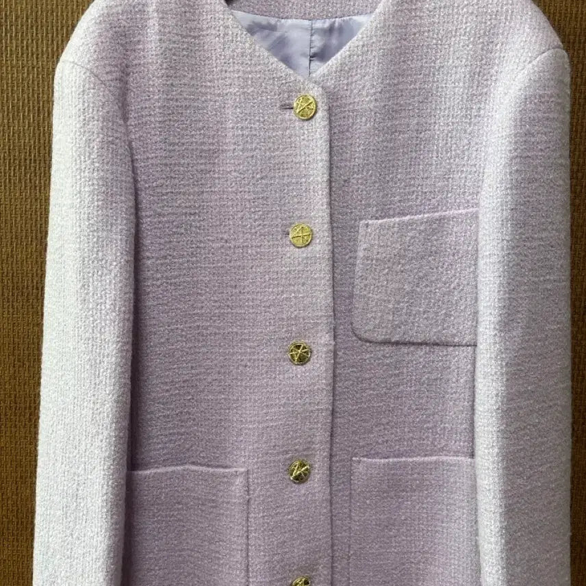 [BUNJANG] R2W Lavender Tweed Jacket / R2W 라벤더 색상 트위드 자켓