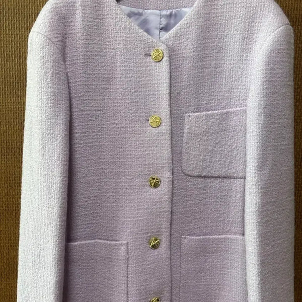 [BUNJANG] R2W Lavender Tweed Jacket / R2W 라벤더 색상 트위드 자켓