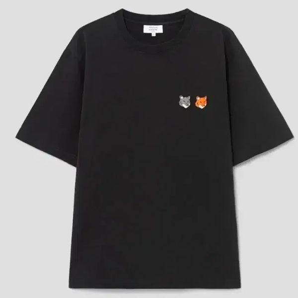 [BUNJANG] Maison Kitsuné Double Fox Head Short Sleeve T-Shirt Black / 메종키츠네 더블 폭스 헤드 반팔티 블랙