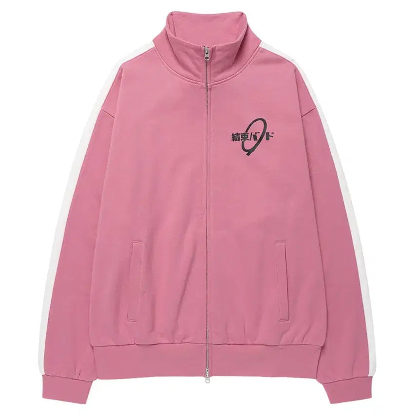 [BUNJANG] Bocchi the Rock! x The Vinyl House Kesoku Band Track Jacket (Pink) / 봇치더락 X 더 바이닐 하우스 케소쿠 밴드 트랙 집업 핑크
