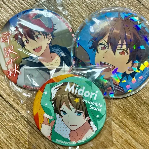 [BUNJANG] Ensemble Stars Midori Chiaki Badge Bundle / 앙스타 미도리 치아키 뱃지 일괄 이베코레 등