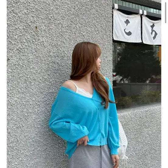 [BUNJANG] Evulet Rouge Fit Summer See-through Knit Cardigan Mint / 민트가디건/이블렛 넨디아 루즈핏 썸머 시스루 니트 가디건