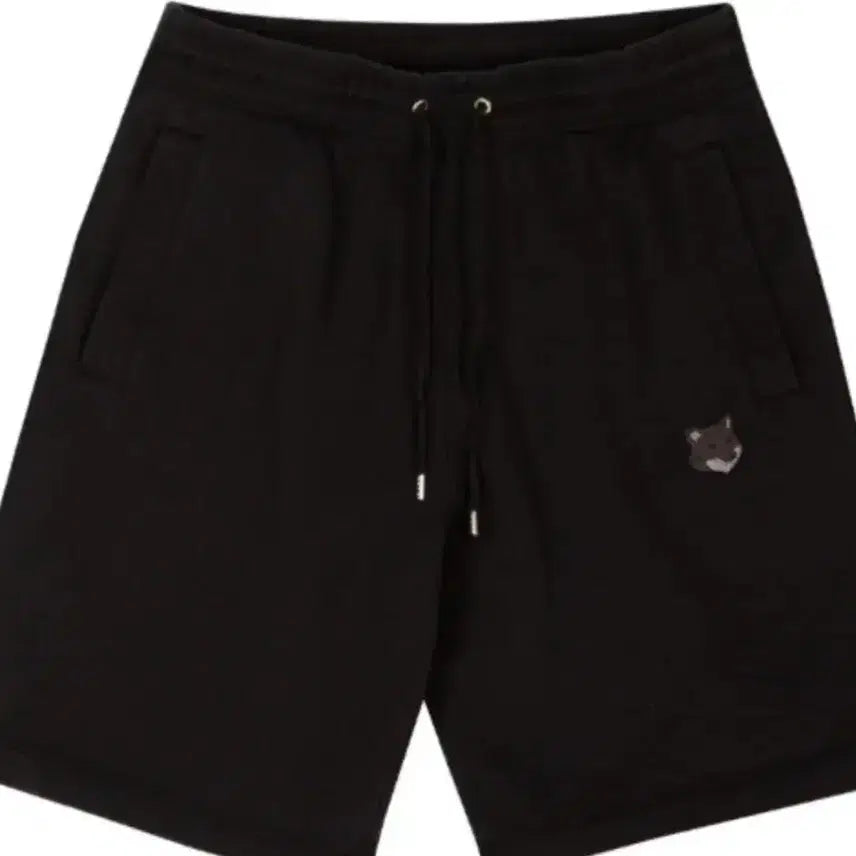 [BUNJANG] Maison Kitsuné Signature Fox Embroidered Black Shorts / #메종키츠네 반바지 블랙