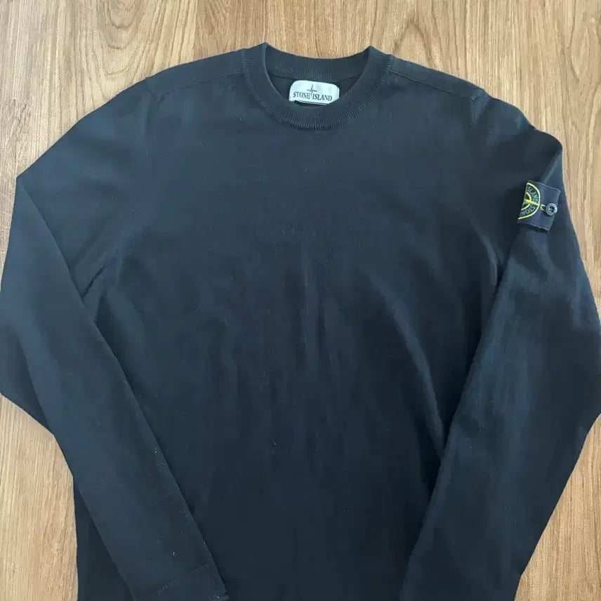[BUNJANG] Stone Island Black Long Sleeve Knit / 스톤아일랜드 블랙 긴팔 니트