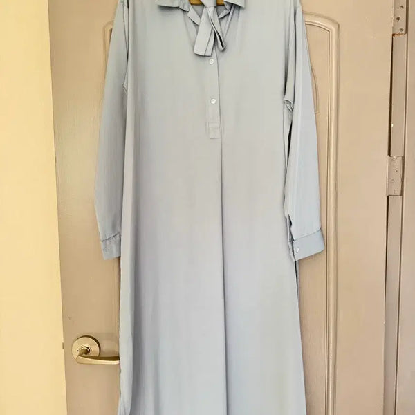 [BUNJANG] Sky Blue Long Shirt Dress / 하늘색 롱 원피스 셔츠