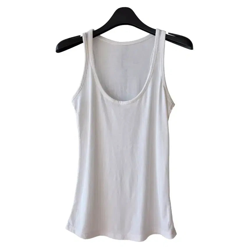 [BUNJANG] White Cotton Sleeveless T-Shirt - New / S/화이트 면 나시 티셔츠/새제품