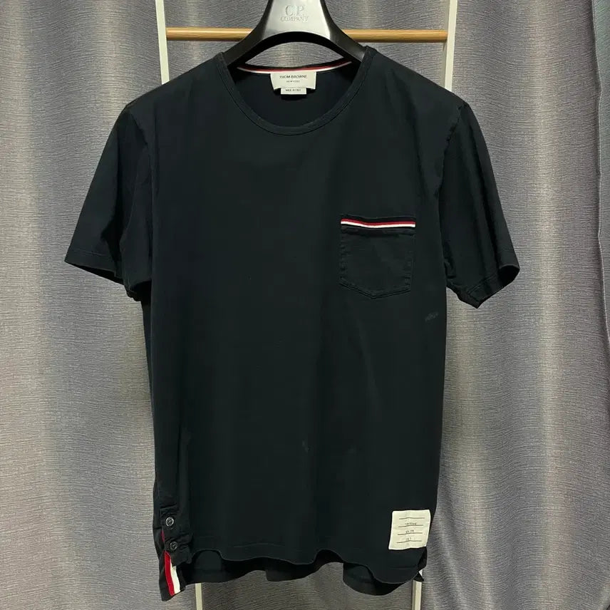 [BUNJANG] Thom Browne Navy Pocket Short Sleeve T-Shirt / [ 3 ] 톰브라운 네이비 포켓 반팔 티셔츠