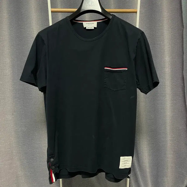 [BUNJANG] Thom Browne Navy Pocket Short Sleeve T-Shirt / [ 3 ] 톰브라운 네이비 포켓 반팔 티셔츠