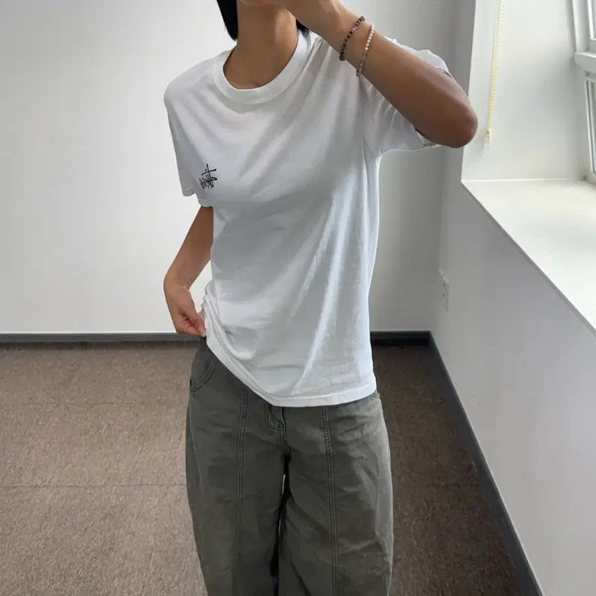 [BUNJANG] Stussy Big Logo White T-Shirt / Stussy 스투시 백 빅 로고 화이트 반팔