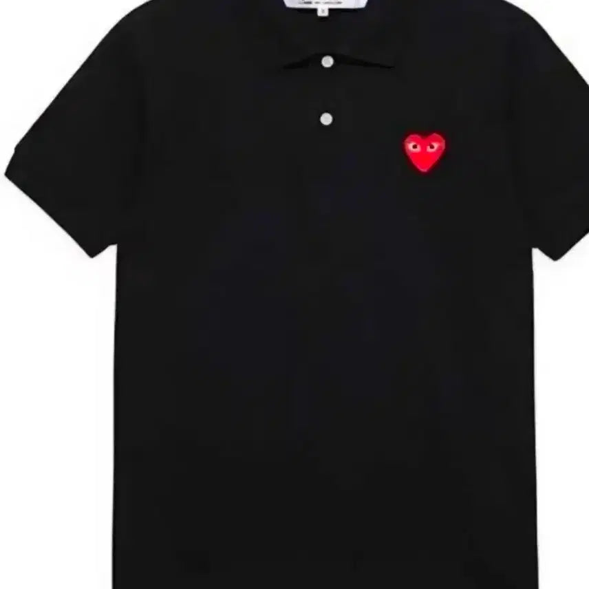 [BUNJANG] Comme des Garçons Play Black Heart Logo Short-Sleeve Polo Shirt / #꼼데가르송 플레이 반팔 카라티
