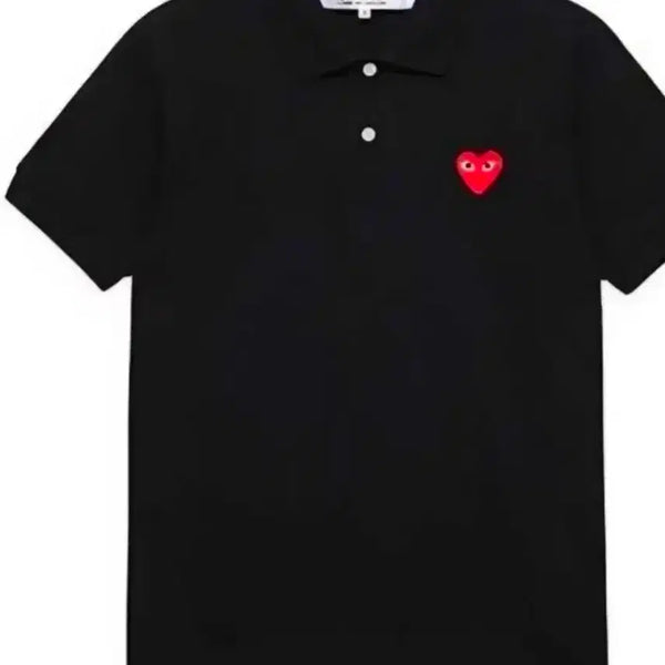 [BUNJANG] Comme des Garçons Play Black Heart Logo Short-Sleeve Polo Shirt / #꼼데가르송 플레이 반팔 카라티