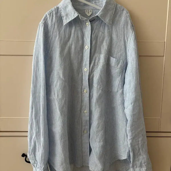 [BUNJANG] Arket Striped Linen Shirt / 아르켓 arket 린넨셔츠 스트라이프셔츠 흐앤므