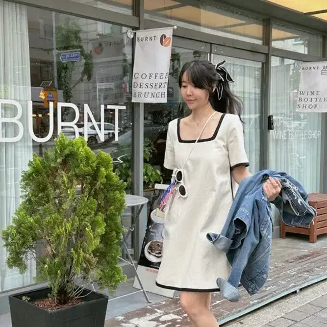 [BUNJANG] Bitterender Square Neck Dress / BITTERENDER 비터앤더 스퀘어넥 원피스 198,000