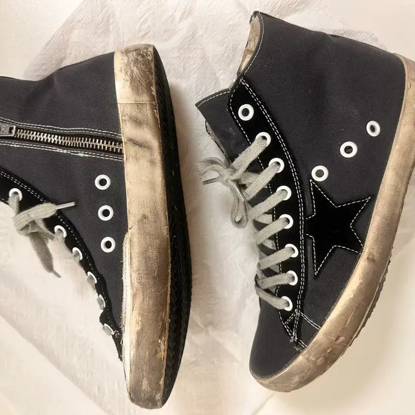 [BUNJANG] Golden Goose Black High-Top Sneakers Size 37 / 골든구스 하이탑 블랙 스니커즈 37 상태 좋아요