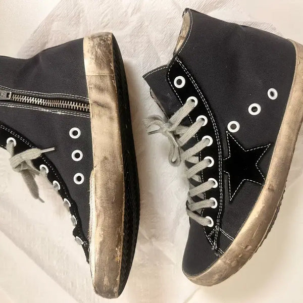 [BUNJANG] Golden Goose Black High-Top Sneakers Size 37 / 골든구스 하이탑 블랙 스니커즈 37 상태 좋아요