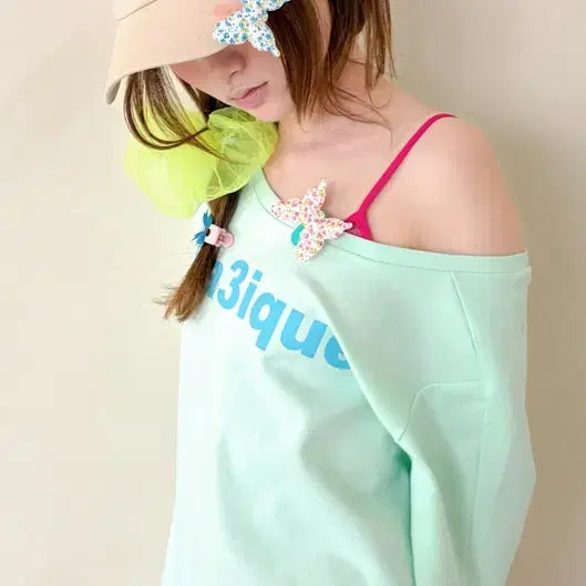 [BUNJANG] Shop Fairy fe.3 Loose Logo T-Shirt (Apple Mint) / 샵페어리 fe.3 loose logo t-shirt (Apple mint)