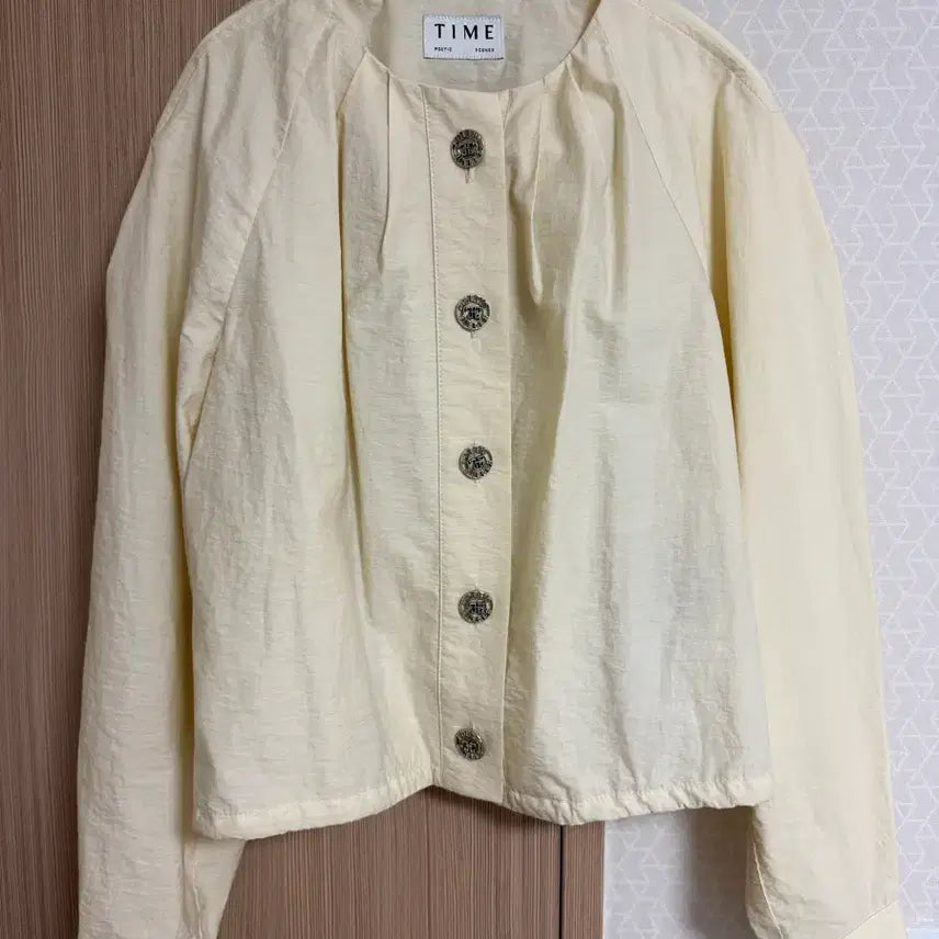 [BUNJANG] TIME Crop Shirring Jumper / 타임 크롭 셔링 점퍼