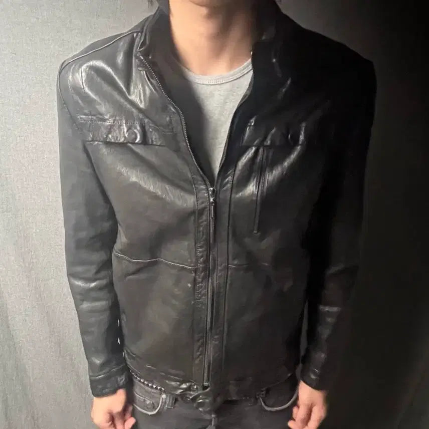 [BUNJANG] Lamb Skin Leather Jacket / lamb skin leather jakcet
