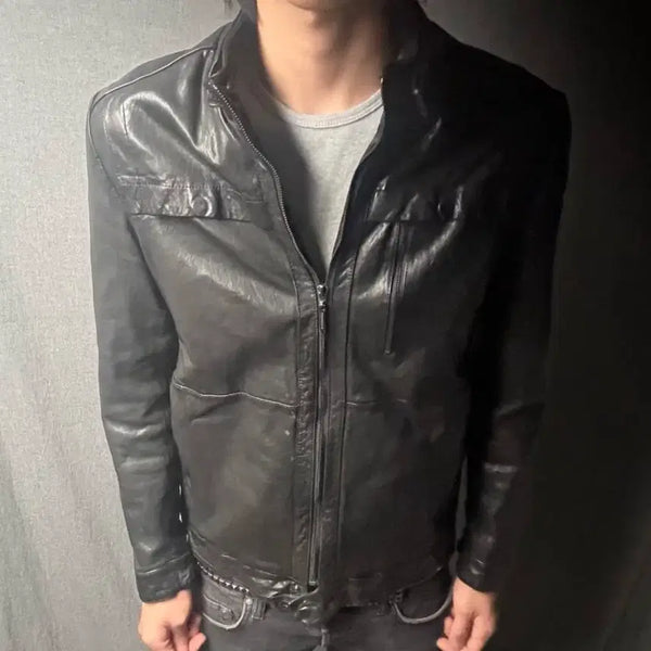 [BUNJANG] Lamb Skin Leather Jacket / lamb skin leather jakcet
