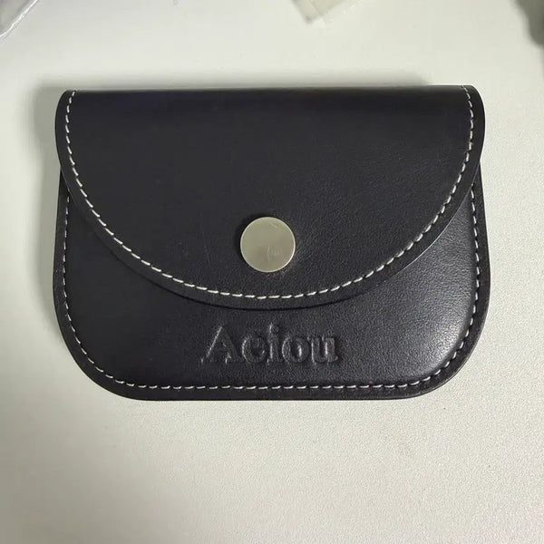 [BUNJANG] AEIOU Double Joy Leather Card Wallet / 아에이오우 aeiou 더블조이 가죽 카드지갑