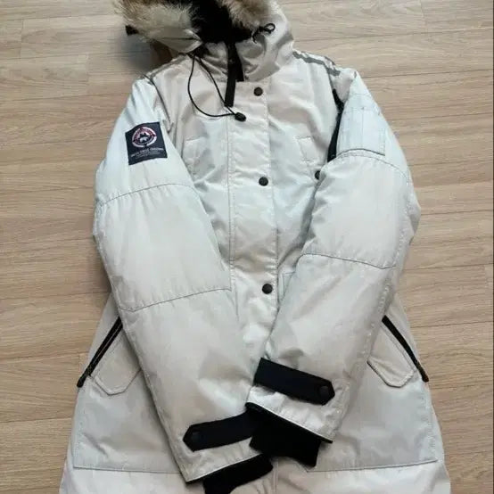 [BUNJANG] Skechers Women's Long Padded Parka Ivory / 스케쳐스 여성 롱패딩 (상태좋음) 95