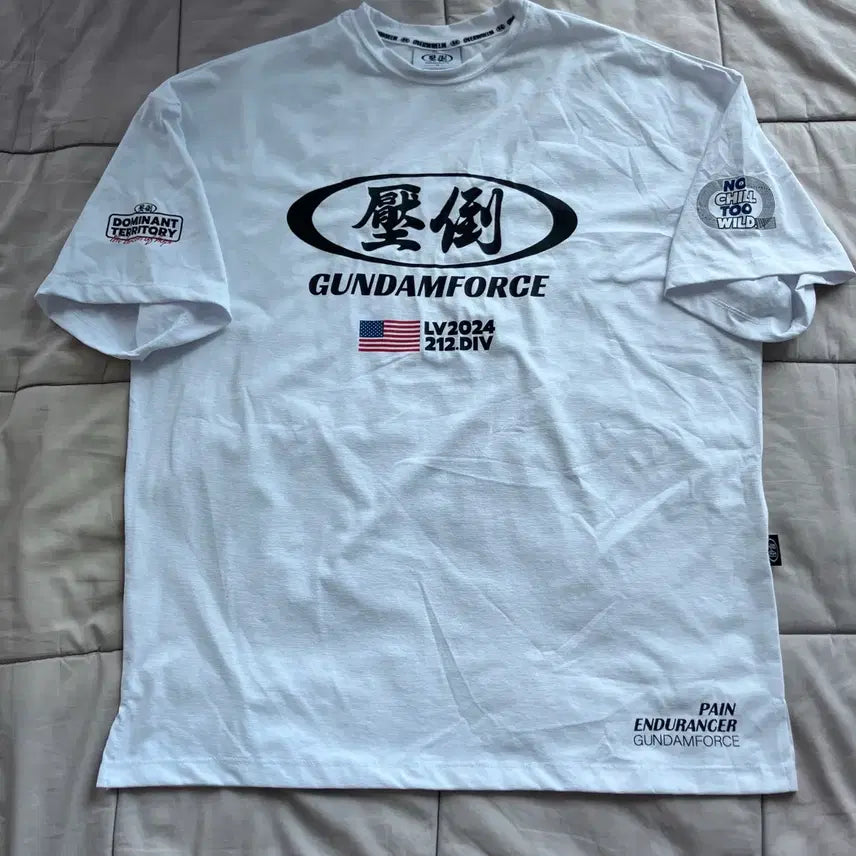 [BUNJANG] APDO Gunwoo Gundam Force Oversized T-Shirt / 압도 김건우 건담포스 오버핏 반팔 티셔츠 짐웨어