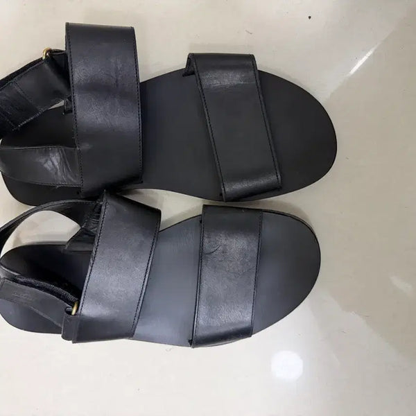[BUNJANG] Gucci Black Leather Strap Sandals / 구찌 검정색 가죽 스트랩 샌들 280