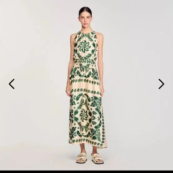 [BUNJANG] Sandro Printed Maxi Dress Size 36 / 산드로 프린트 맥시드레스 36사이즈 텍달린 새상품