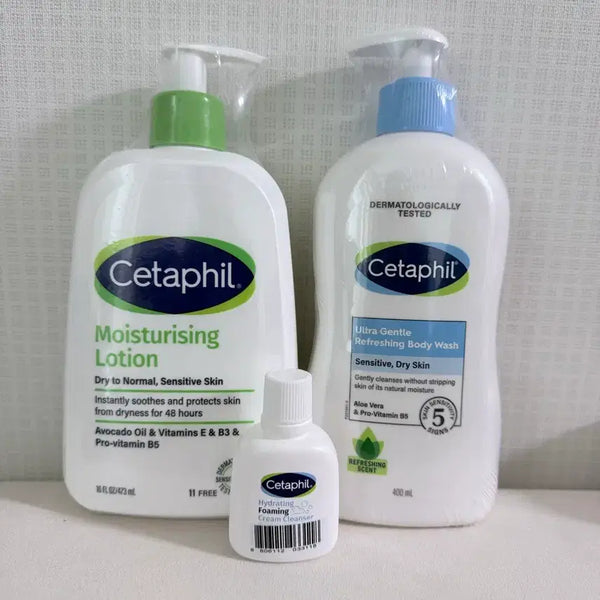[BUNJANG] Cetaphil Moisturizing Lotion + Gentle Skin Cleanser Body Wash Set / 새상품) 세타필 로션+바디워시 세트