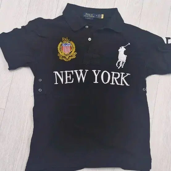 [BUNJANG] Polo Ralph Lauren New York Short Sleeve Polo Shirt Black / 폴로 랄프로렌 뉴욕 반팔 카라티 블랙