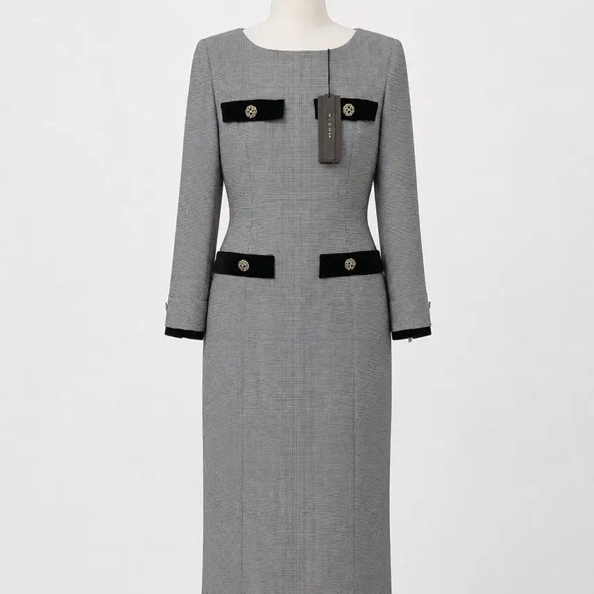[BUNJANG] MICHAA Check Midi Dress / (텍있는새상품)미샤 간절기 체크 원피스 판매합니다